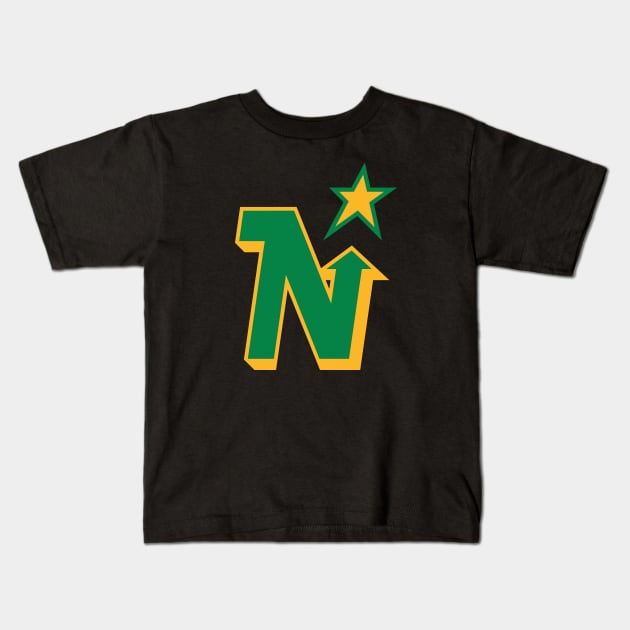 Defunct Minnesota North Stars Hockey 1991 Kids T-Shirt by LocalZonly